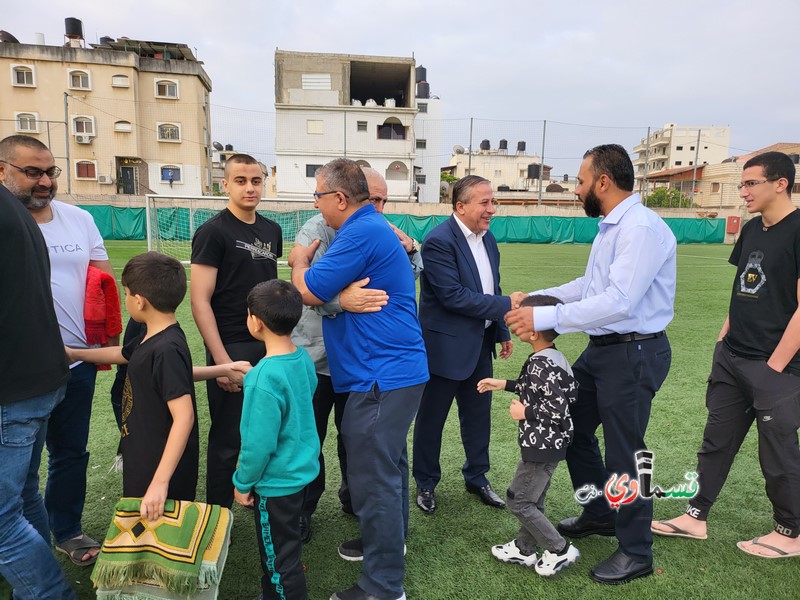 فيديو: صلاة عيد الفطر من المصلى الشرقي ومشاركة واسعة من الاهالي والرئيس عادل بدير يهنئ اهالي كفرقاسم 